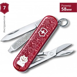 Нож-брелок VICTORINOX CLASSIC LUCKY CAT 0.6223.L2106 Нож-брелок VICTORINOX CLASSIC LUCKY CAT 0.6223.L2106