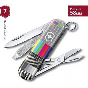 Нож-брелок VICTORINOX CLASSIC RETRO TV 0.6223.L2104 Нож-брелок VICTORINOX CLASSIC RETRO TV 0.6223.L2104