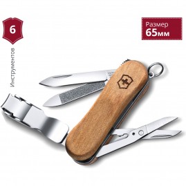 Нож-брелок VICTORINOX NAILCLIP WOOD 0.6461.63 Нож-брелок VICTORINOX NAILCLIP WOOD 0.6461.63