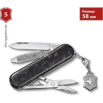 Нож VICTORINOX CLASSIC SD BRILLIANT CARBON 0.6221.90 Нож VICTORINOX CLASSIC SD BRILLIANT CARBON 0.6221.90