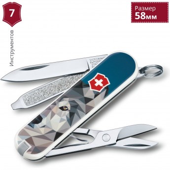 Нож-брелок VICTORINOX CLASSIC WOLF IS COMING HOME 0.6223.L1704 Нож-брелок VICTORINOX CLASSIC WOLF IS COMING HOME 0.6223.L1704